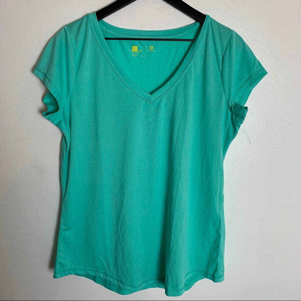 Xerison | Mint Workout Short Sleeve Top Large